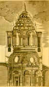 spaccato della Cappella della Sindone disegnato da Guarini
