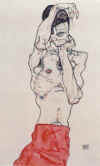 uomo nudo in piedi con mutande rosse